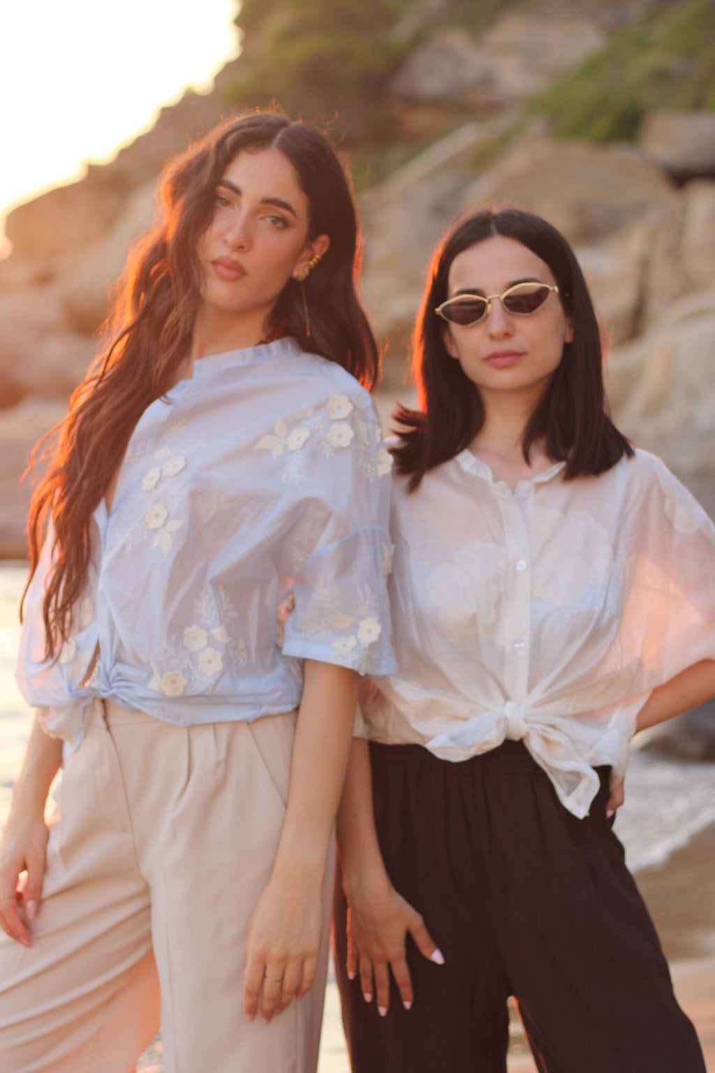 Camicia velata floreale