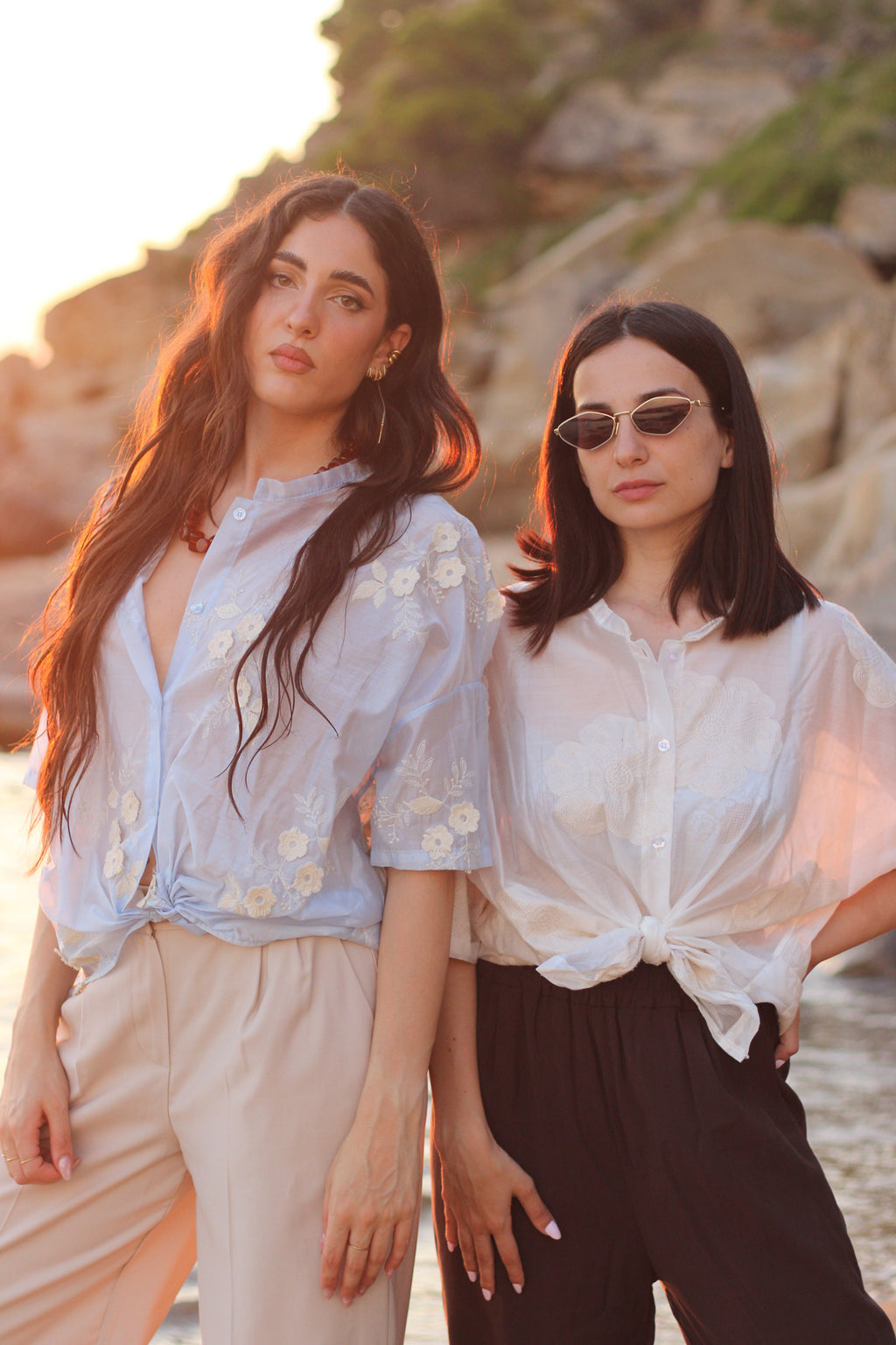 Camicia velata floreale