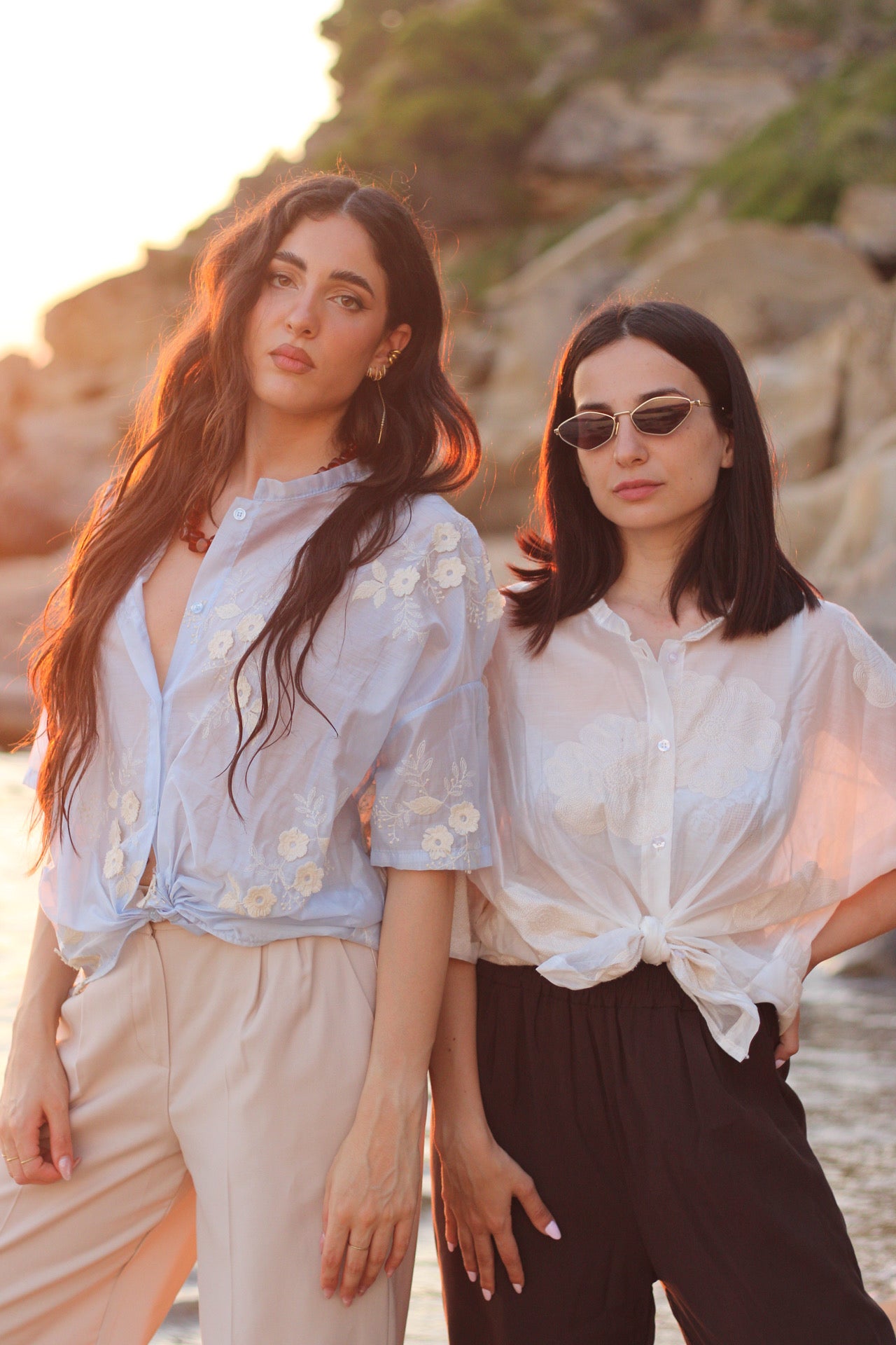 Camicia velata floreale