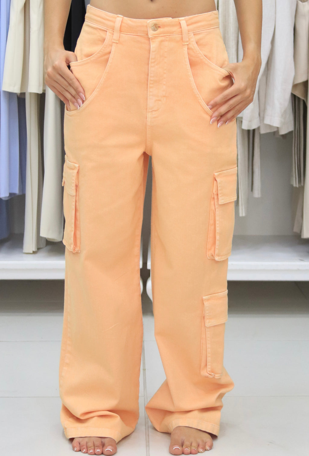 Jeans cargo wide leg