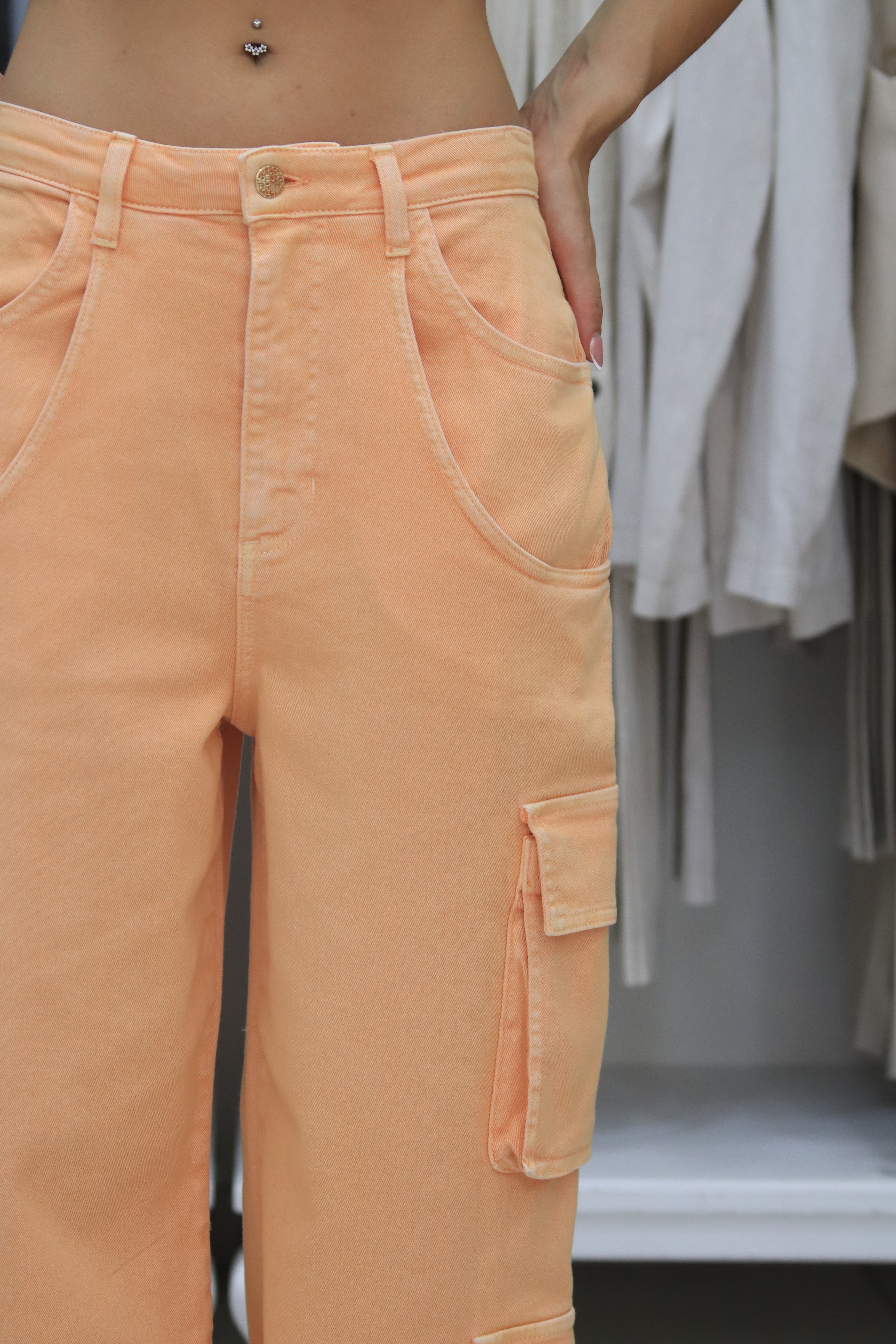 Jeans cargo wide leg