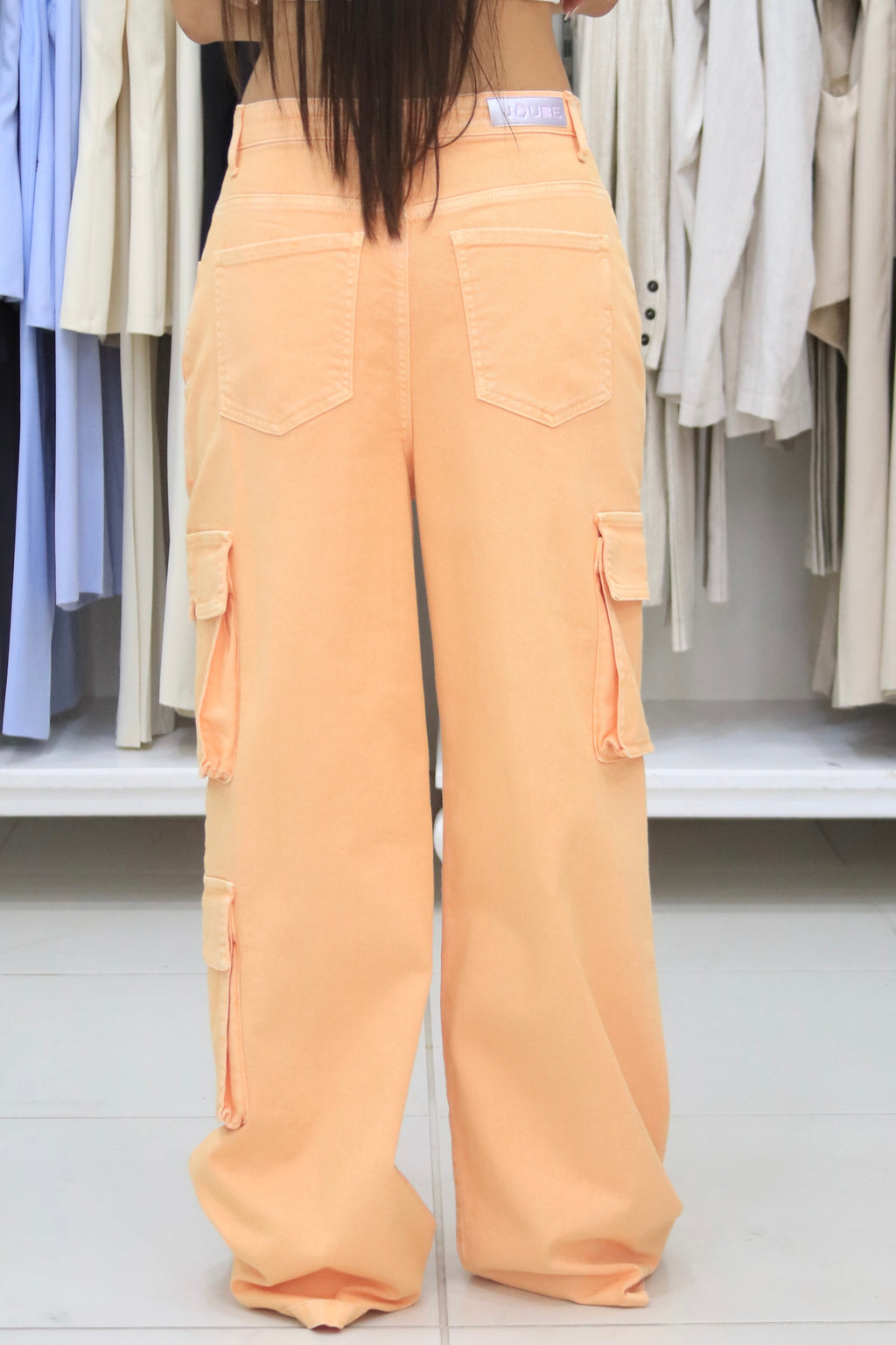 Jeans cargo wide leg