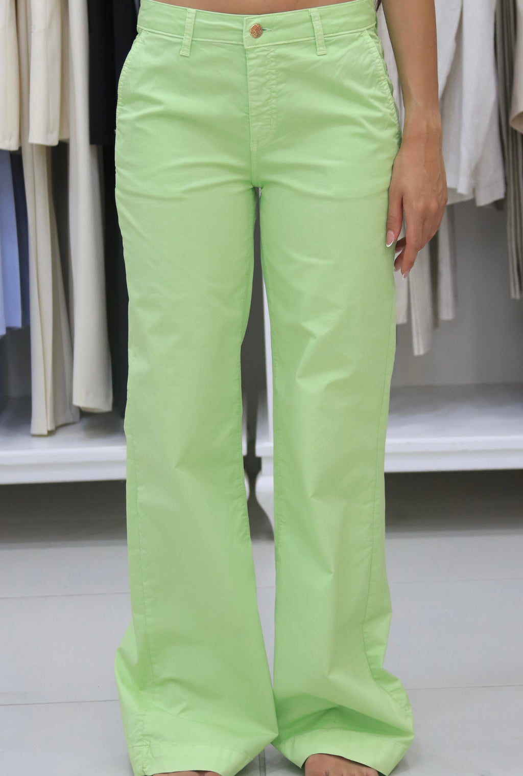 Pantaloni verdi lime