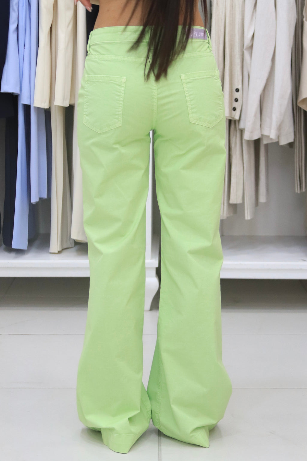 Pantaloni verdi lime