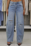 jeans ballon con strappi