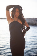 Vestito a sirena in raso