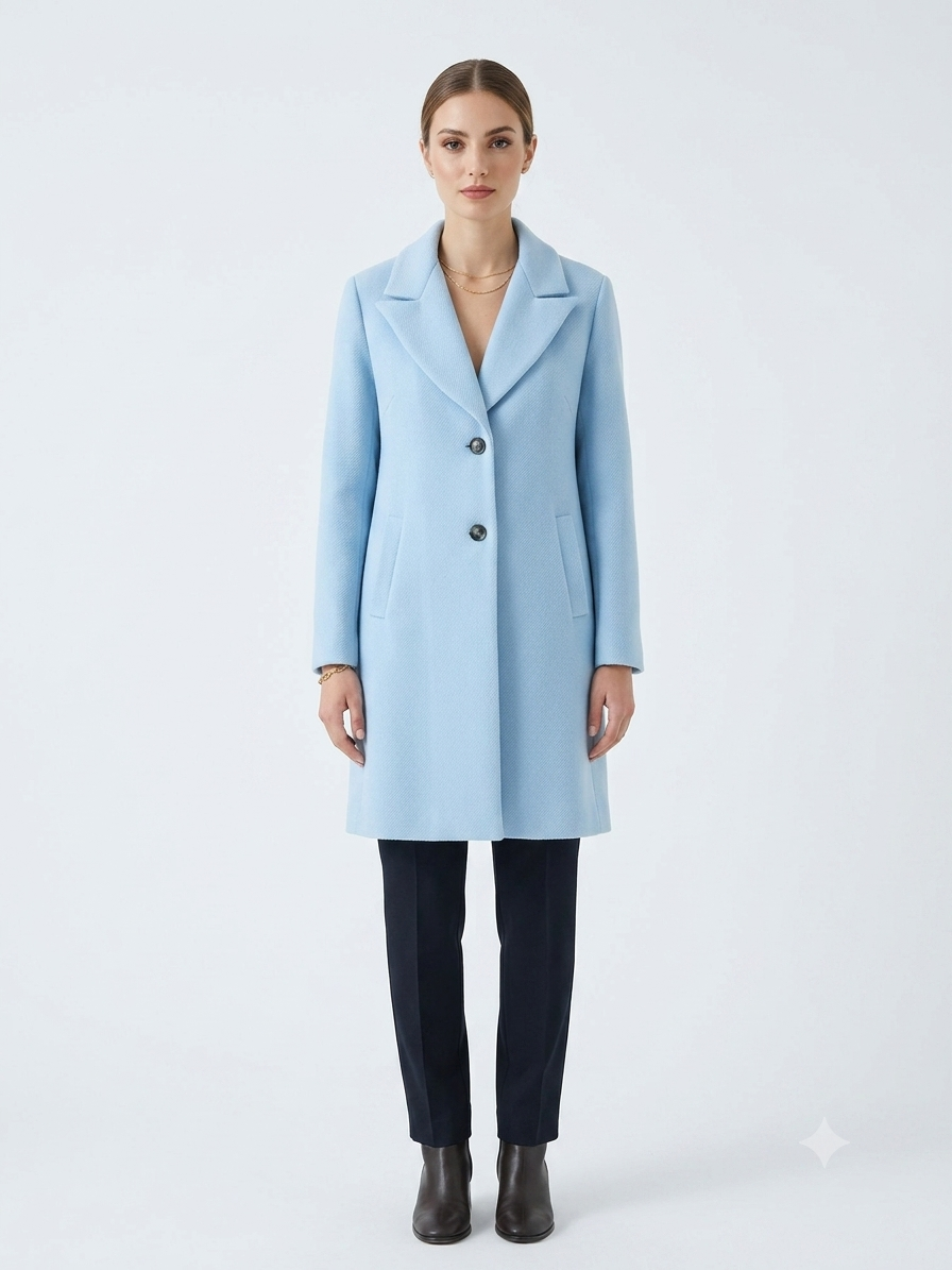 Cappotto baronetto celeste