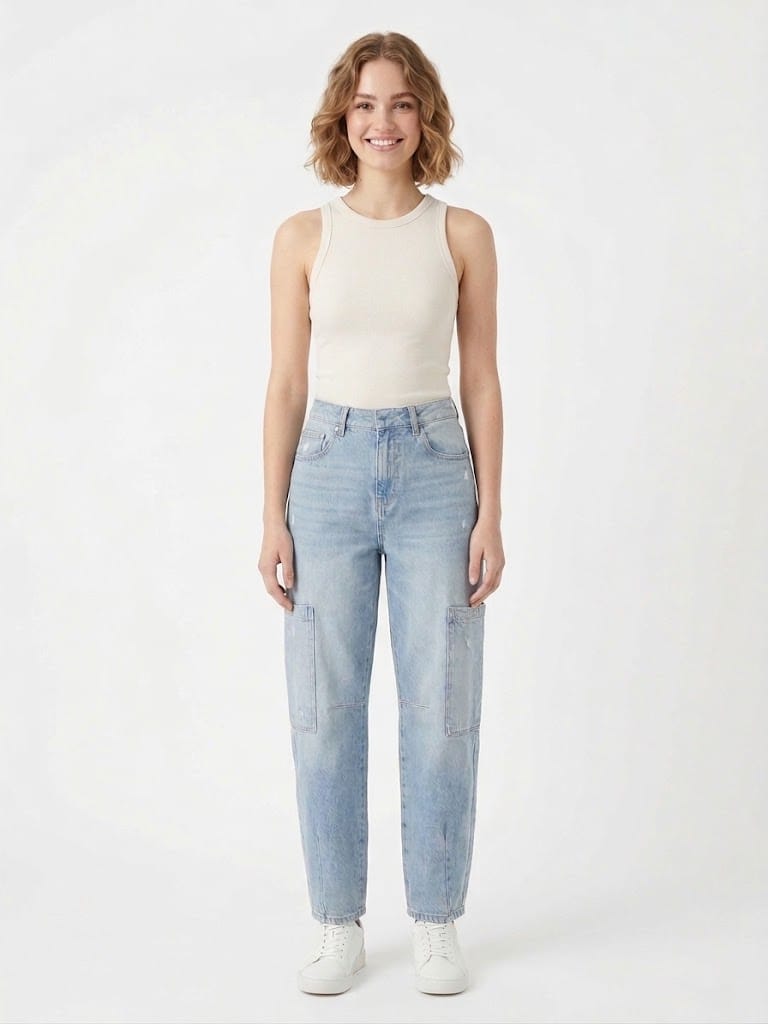 Jeans balloon bag