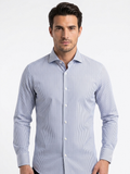 Camicia uomo riga blu
