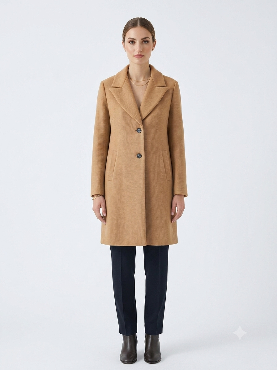 Cappotto baronetto cammello