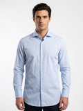 Camicia cotone celeste